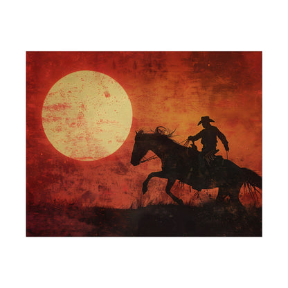 Rodeo Cowboy in Action: Vintage Bronco Ride - Poster