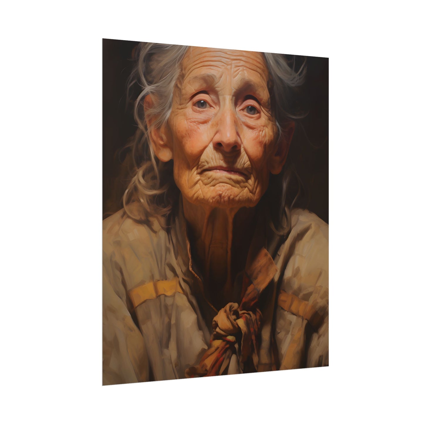Wisdom of Age: Portrait of an Elderly Person - Poster