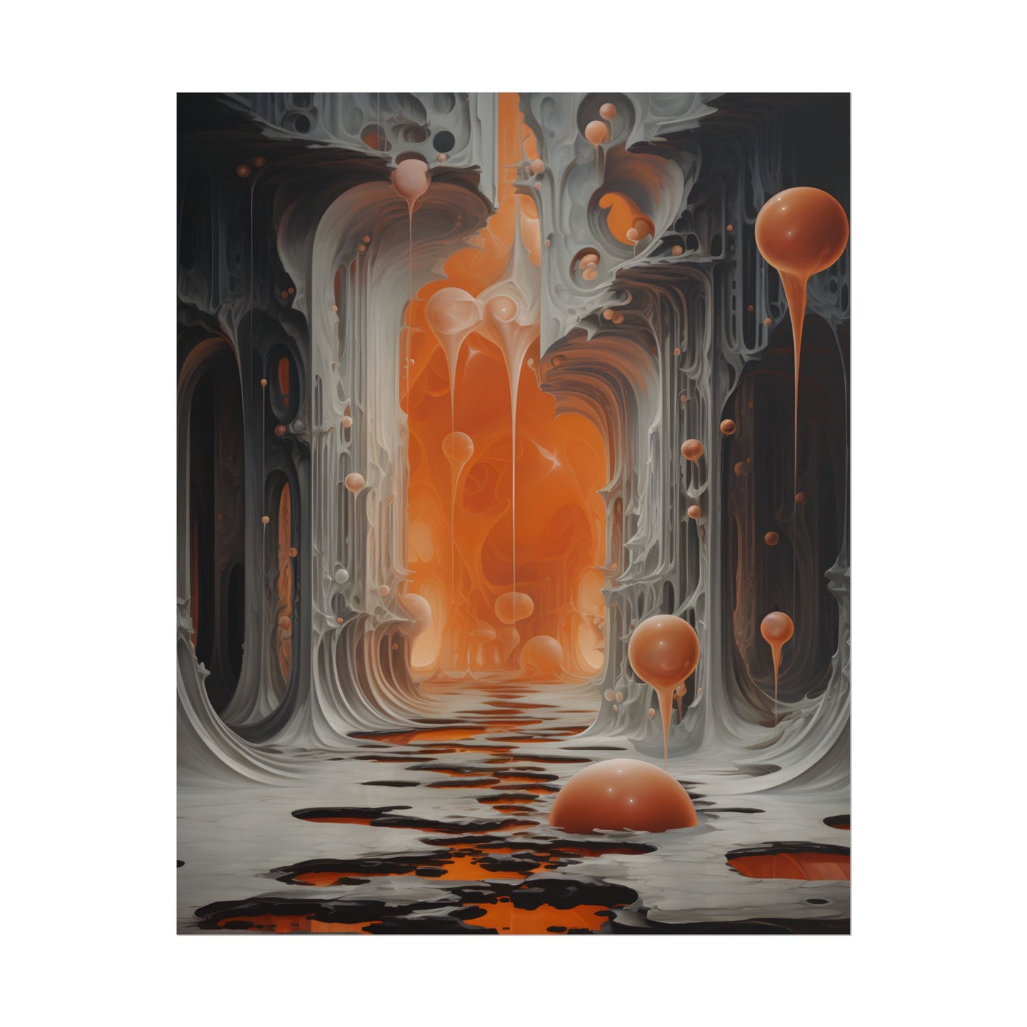 Surreal Fantasy: Tears in Reality with Portals Digital Art - Poster