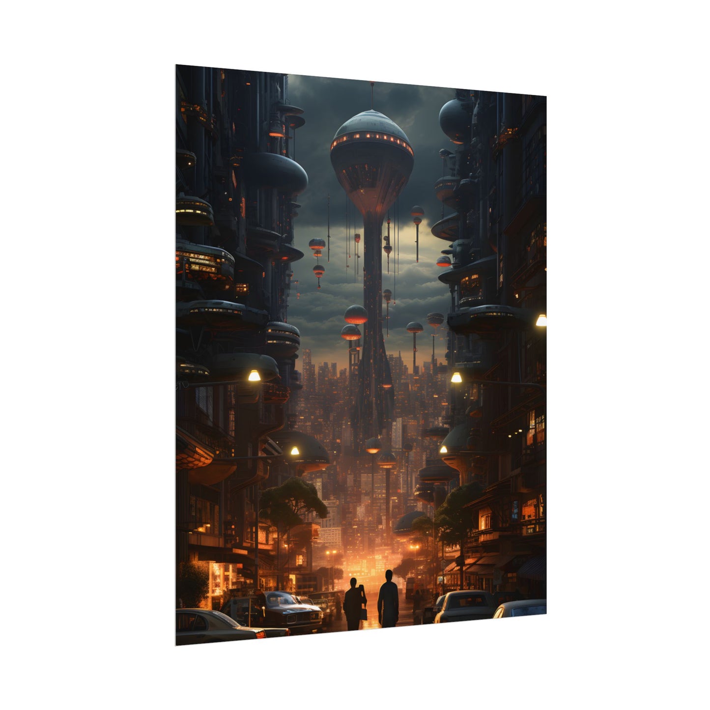 Dystopian Utopia: Perfect Urban Landscape Artwork - Poster