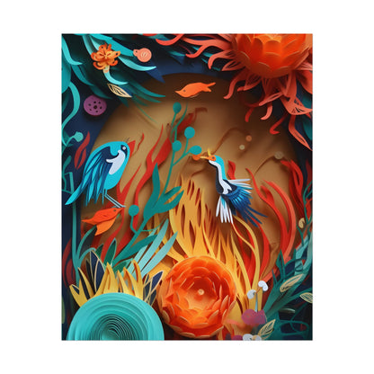 Eye-Catching Paper Quilling Indian Landscape Artwork - Poster