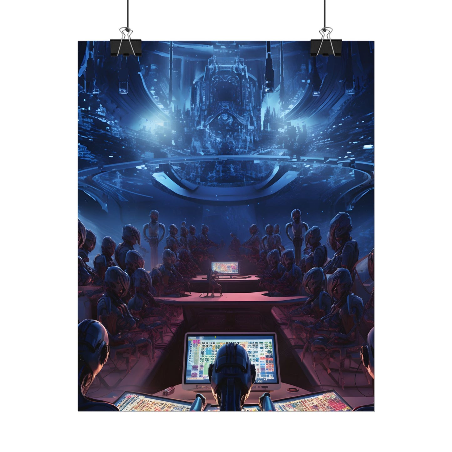 Futuristic Robot Orchestra: Musical Performance Art - Poster