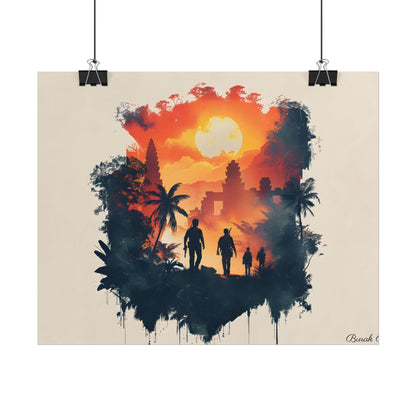 Nathan Drake's Adventure: Minimalist Illustration - Poster