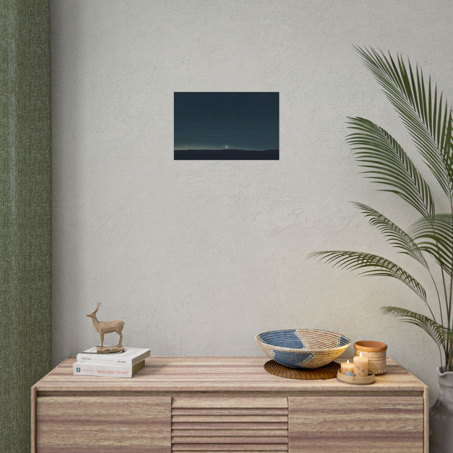 Minimalist Night Sky: Celestial Artwork with Stars and Palette - Poster