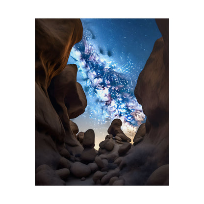 Stargazing Night Sky: Celestial Beauty of the Universe - Poster