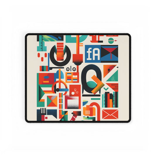 Colorful Infographic: Statistics Explained with Letter L - Desk Mat