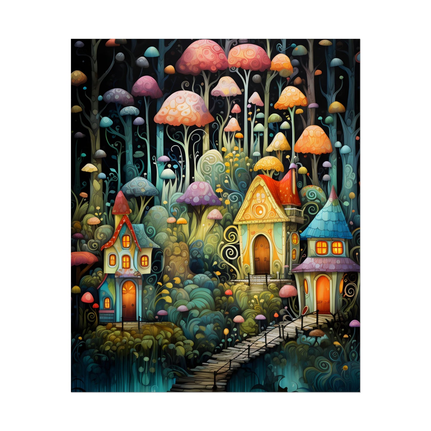 Enchanted Forest Fairies: A Classic Whimsical Artwork - Poster
