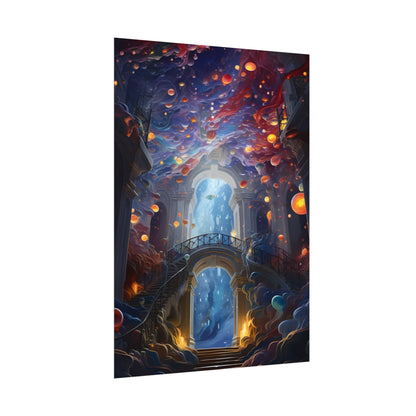Celestial Art Gallery: Atmospheric Interior Space - Poster