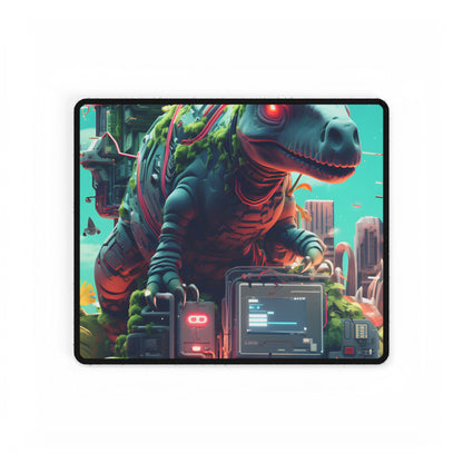 Futuristic Urban Cyber-Pets: Gamified Pixelated Friends - Desk Mat