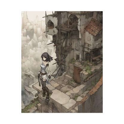 Dramatic Anime Bird Art: Detailed Illustration - Poster