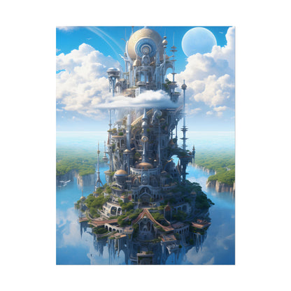 Floating City of Columbia: Breathtaking Aerial View - Poster