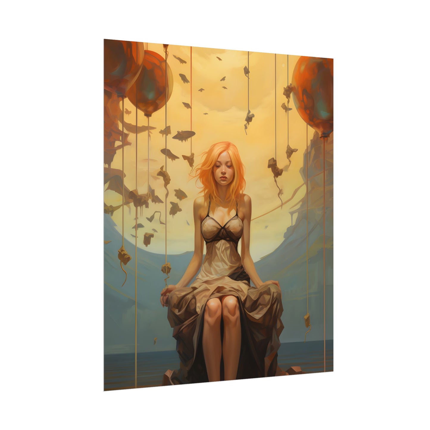 Leg Study in Natural Light: Dark Art Photography - Poster