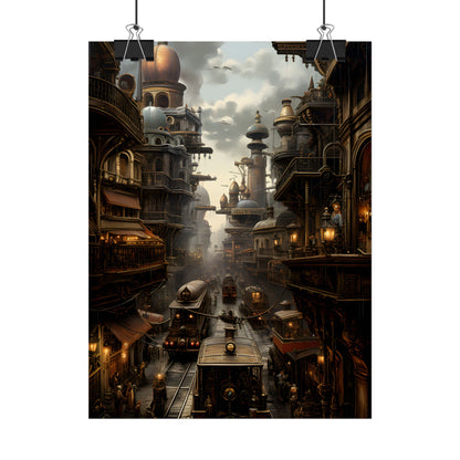 Steampunk Cityscape: Industrial Marvel Artwork - Poster