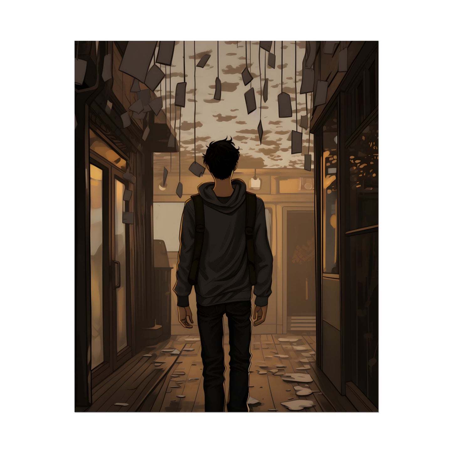 Candid Moment: A Person's Story in an Indoor Setting - Poster