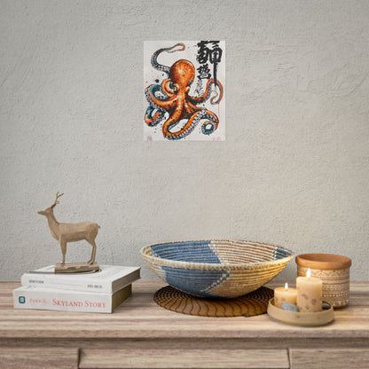 Japanese Ukiyo-e Octopus: Traditional Artwork Print - Poster