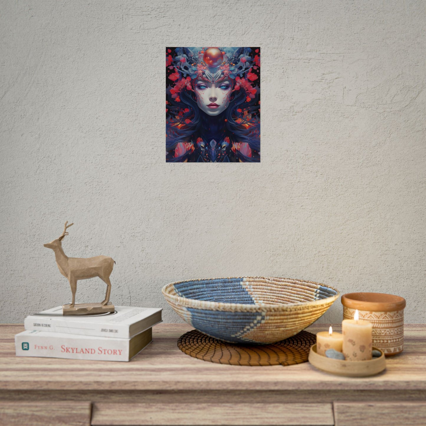 Otherworldly Celestial Dreams: Starry Night Artwork - Poster