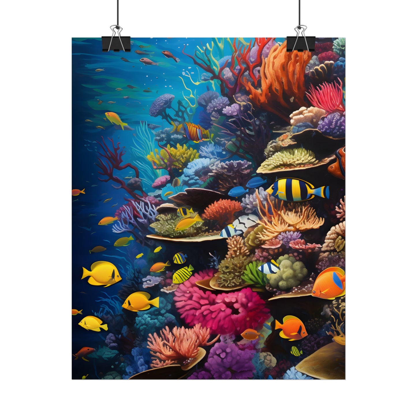 Underwater Paradise: A Sanctuary of Vibrant Marine Life - Artwork - Poster