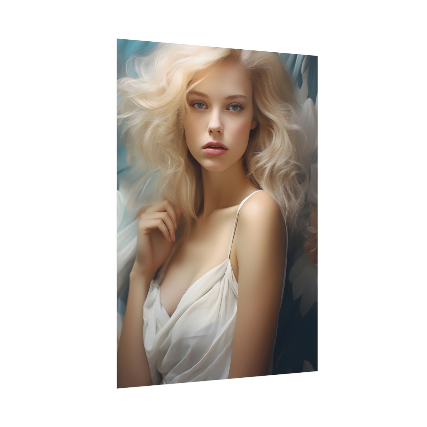 Modern Blonde Portrait: Unvarnished Natural Beauty - Poster