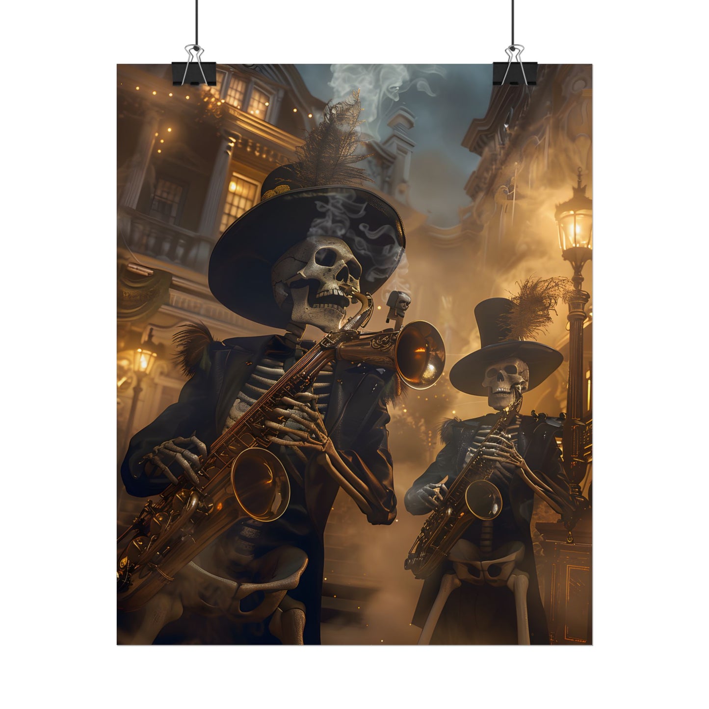 Victorian Skeleton Jazz Band: Lowbrow Artwork in Swing - Poster