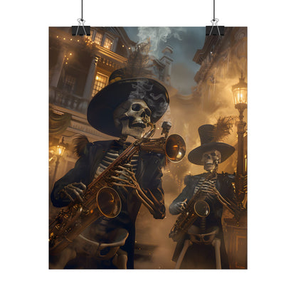 Victorian Skeleton Jazz Band: Lowbrow Artwork in Swing - Poster