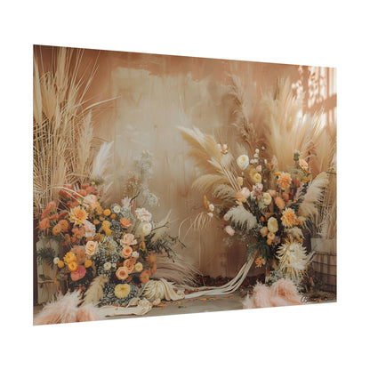 Whimsical Floral Pampas Find: Explore Calming Artwork - Poster