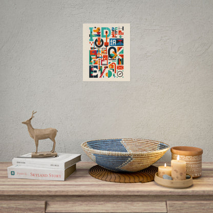 Colorful Infographic: Statistics Explained with Letter L - Poster