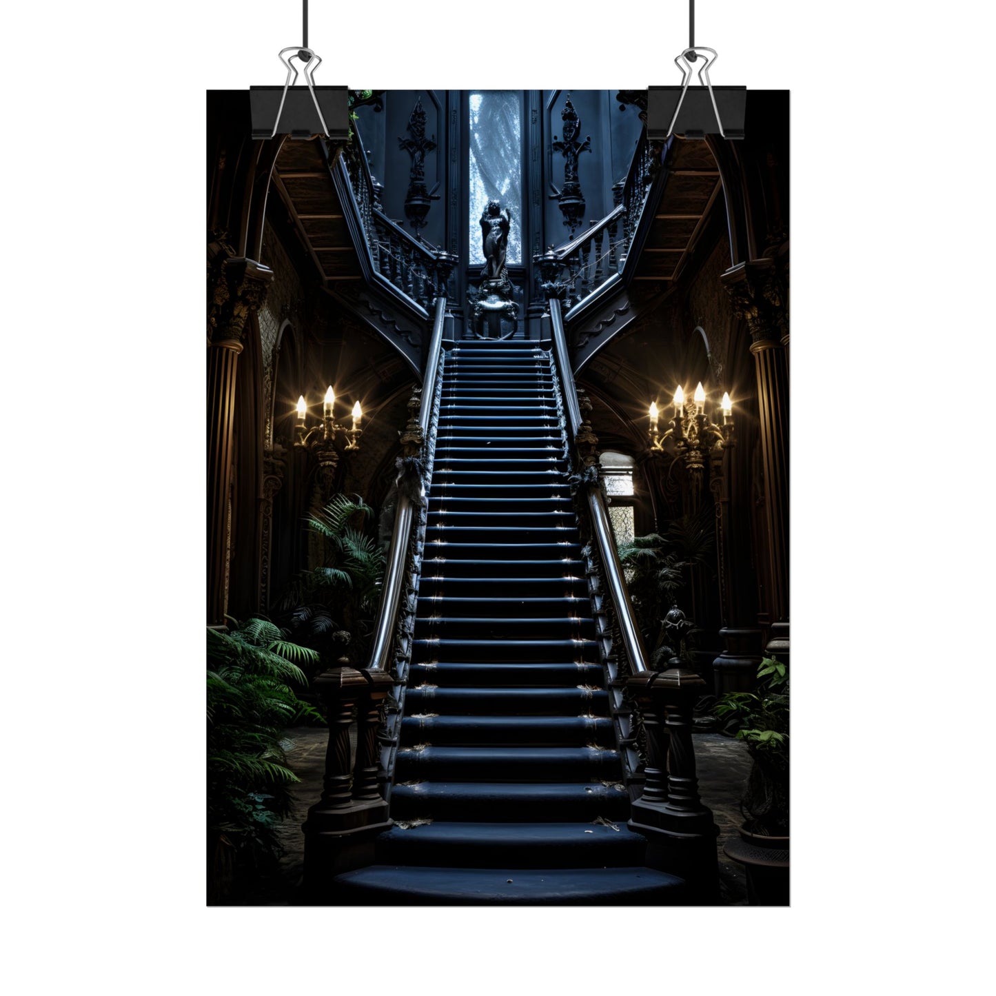 Haunted Victorian Mansion Mystery: Spooky Gothic Artwork - Poster