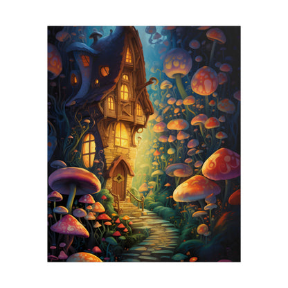 Enchanted Forest Whimsy: Vibrant Fairy Tale Artwork - Poster