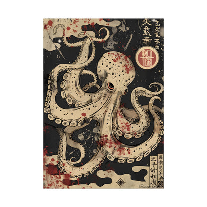 Stylized Japanese Octopus: Minimal Artwork - Poster