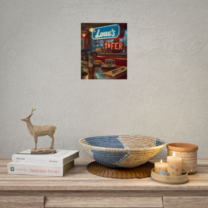 Retro Kitchen Diner Scene: Cozy Coffee Moment - Poster