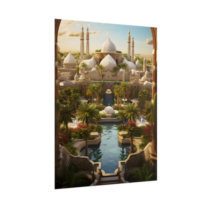 Desert Oasis Dreams: Arabian Nights-Inspired Artwork - Poster