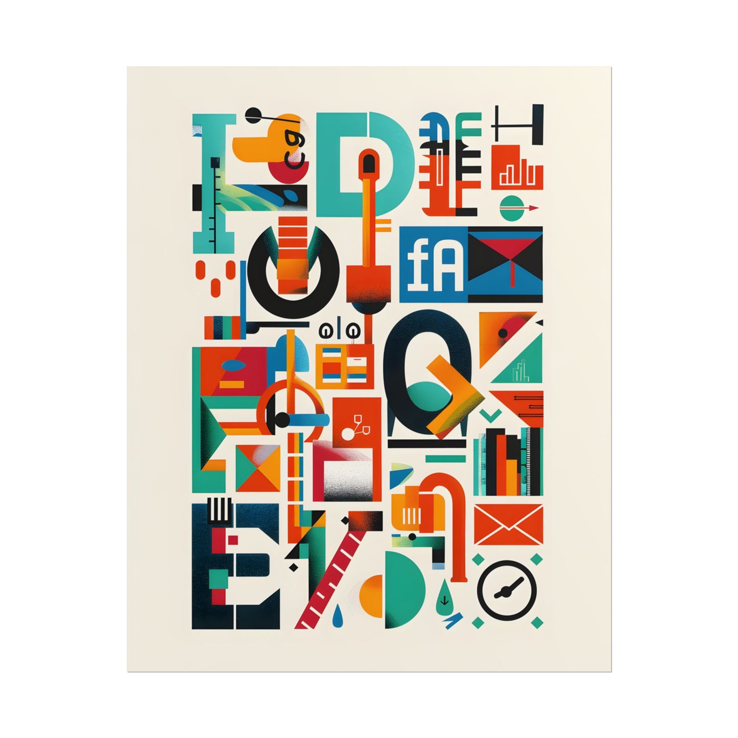 Colorful Infographic: Statistics Explained with Letter L - Poster