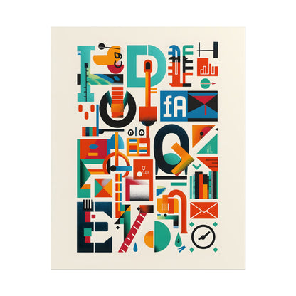 Colorful Infographic: Statistics Explained with Letter L - Poster