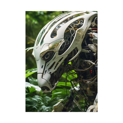 Tranquil Wildlife Sanctuary: AI-Operated Robot in Nature's Harmony - Poster