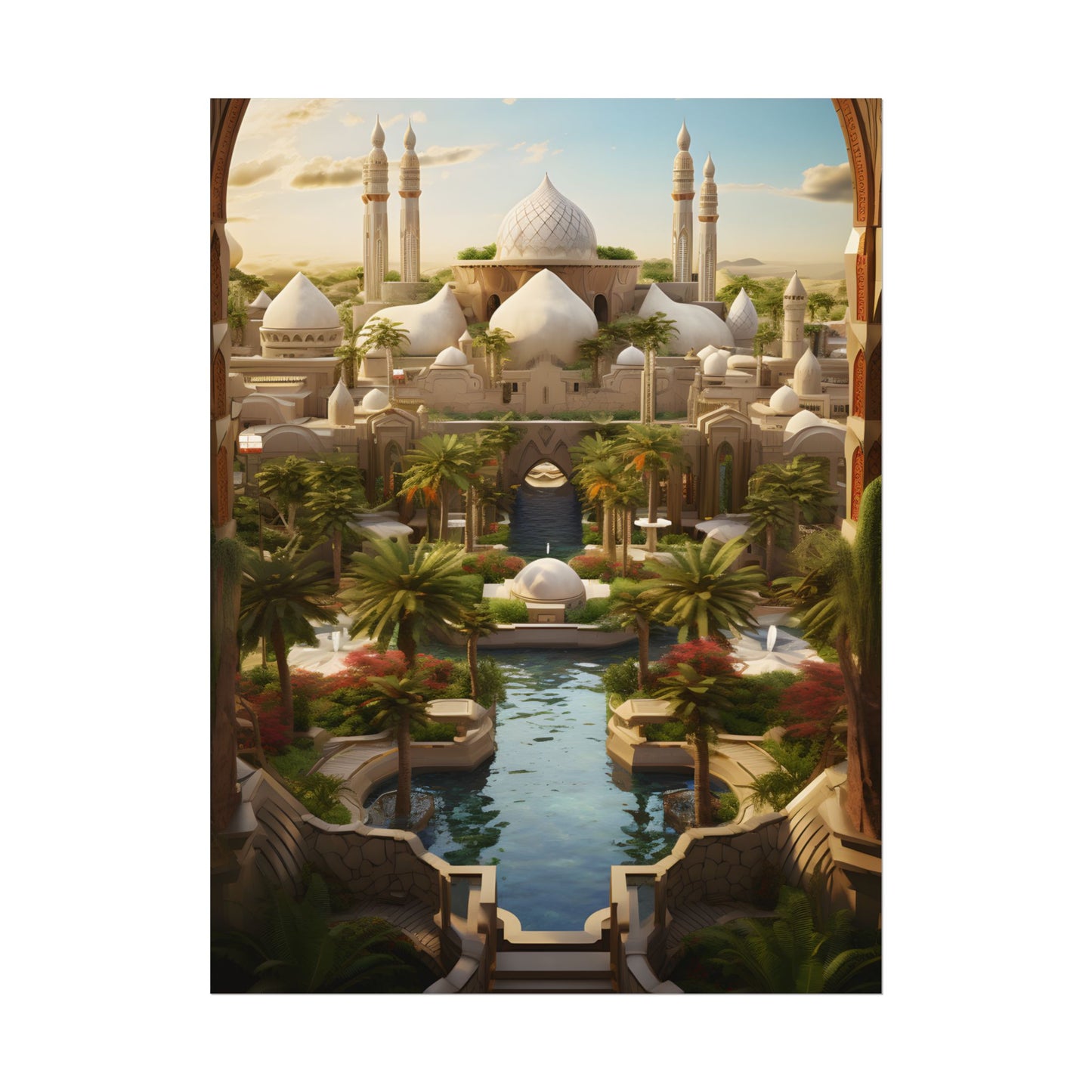 Desert Oasis Dreams: Arabian Nights-Inspired Artwork - Poster