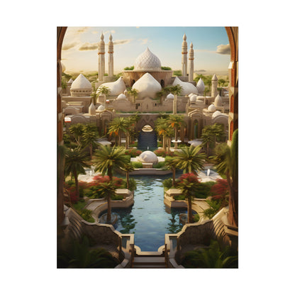 Desert Oasis Dreams: Arabian Nights-Inspired Artwork - Poster