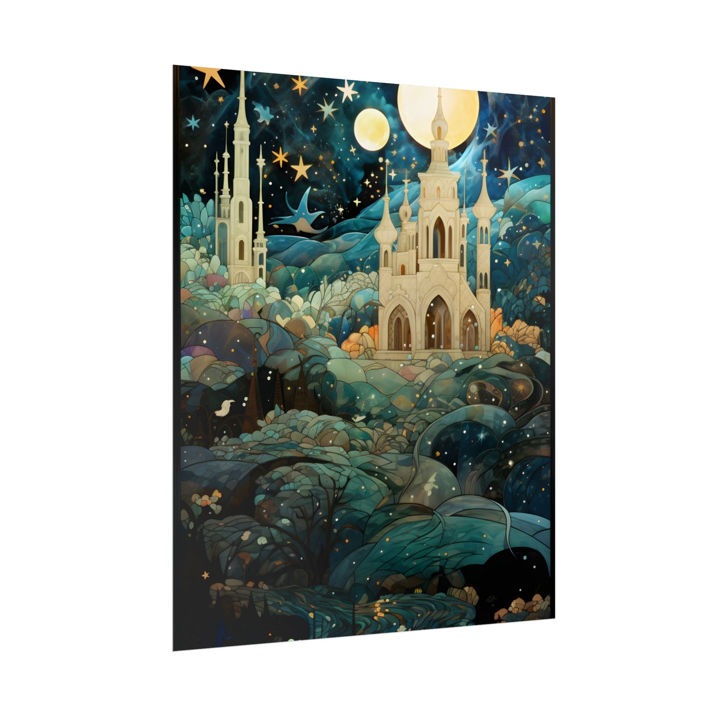 Medieval Stained Glass: Intricate Church Windows Art - Poster