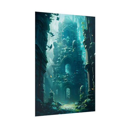Lost Underwater Civilization: Ancient Artifacts in Mysterious Depths - Poster