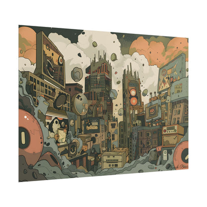 Comic Book Style Iconic Mask: Bold Lines and Dramatic Details - Poster