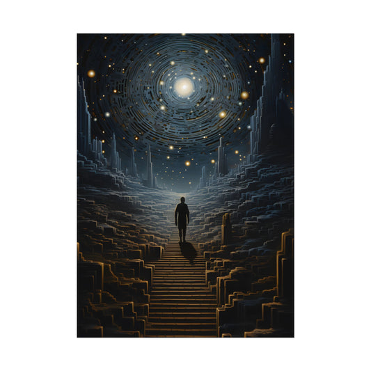 Cosmic Journey: Digital Art with Galaxy Stars - Poster