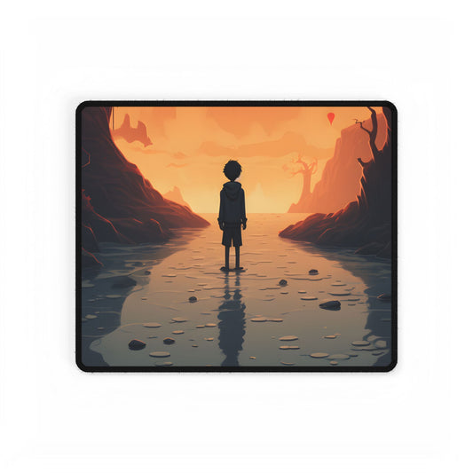 Outdoor Encounter: Two Friends in Nature - Artwork - Desk Mat
