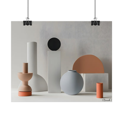 Minimalist Simple Geometric Jewelry: Close-Up View - Poster