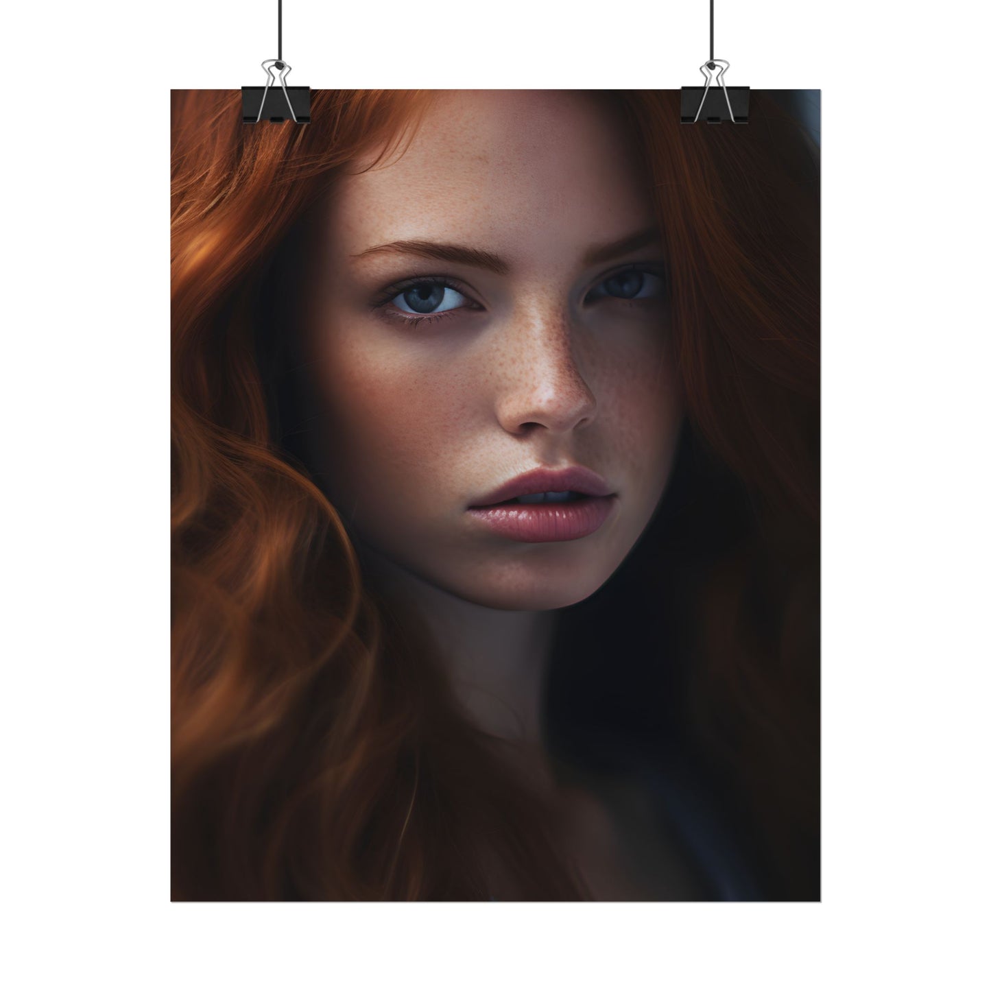 Redhead Model: Sophisticated Portrait Art - Poster