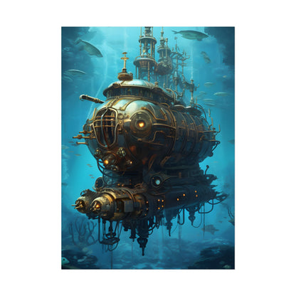 Steampunk Oceanic Adventure: Embarking on a Thrilling Voyage - Poster