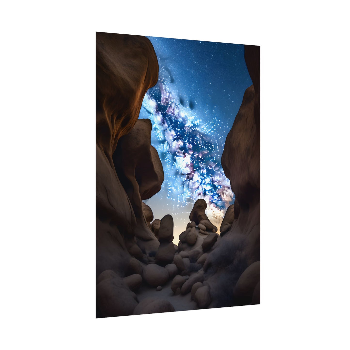Stargazing Night Sky: Celestial Beauty of the Universe - Poster