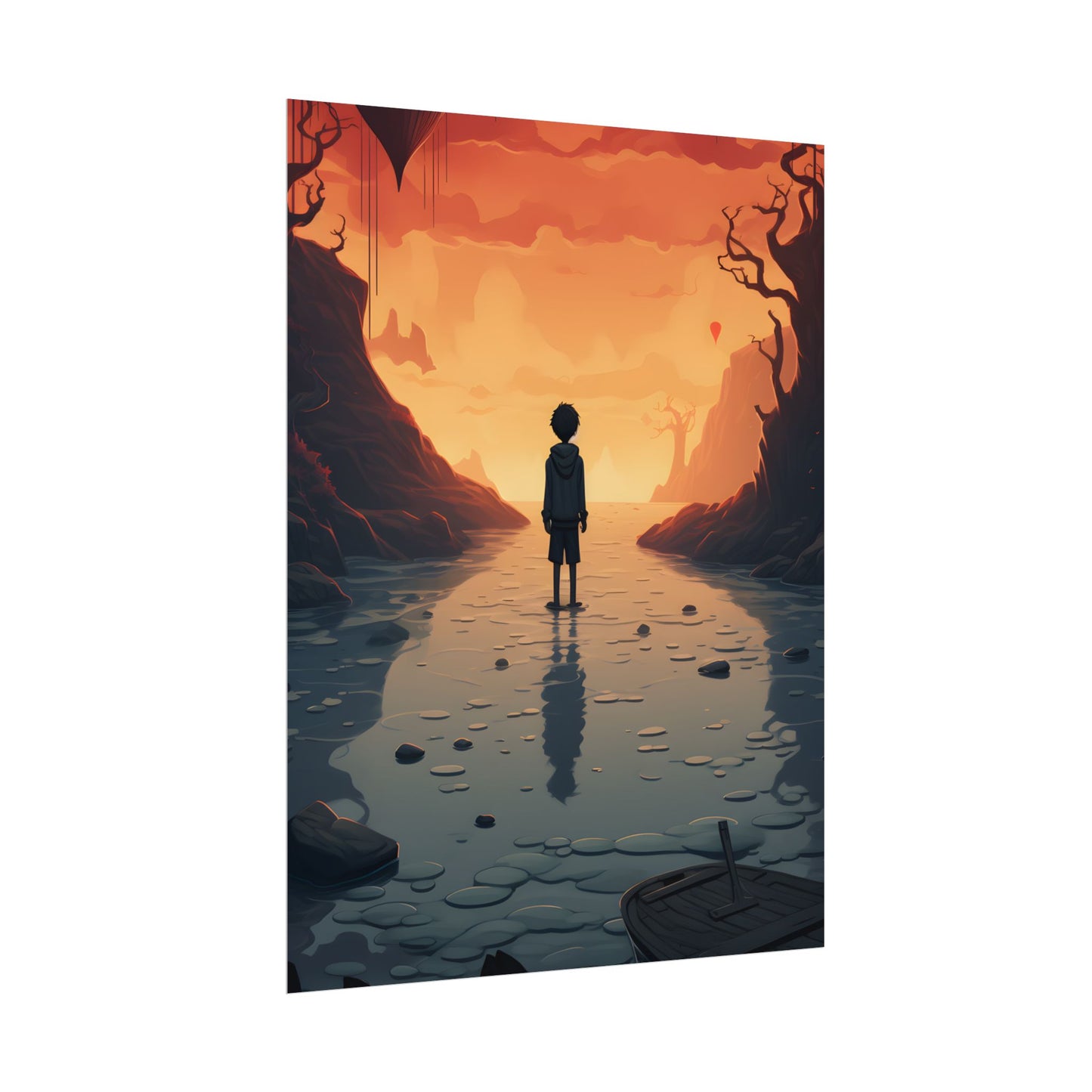 Outdoor Encounter: Two Friends in Nature - Artwork - Poster