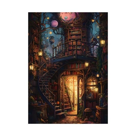 Magical Bookshop Hideaway: Enchanted Forest Store - Poster