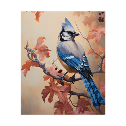 Autumn Oak Branch: Oil Painting Artwork - Poster
