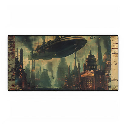 Vintage Underwater Travel Poster: Retro Ocean Adventure - Desk Mat