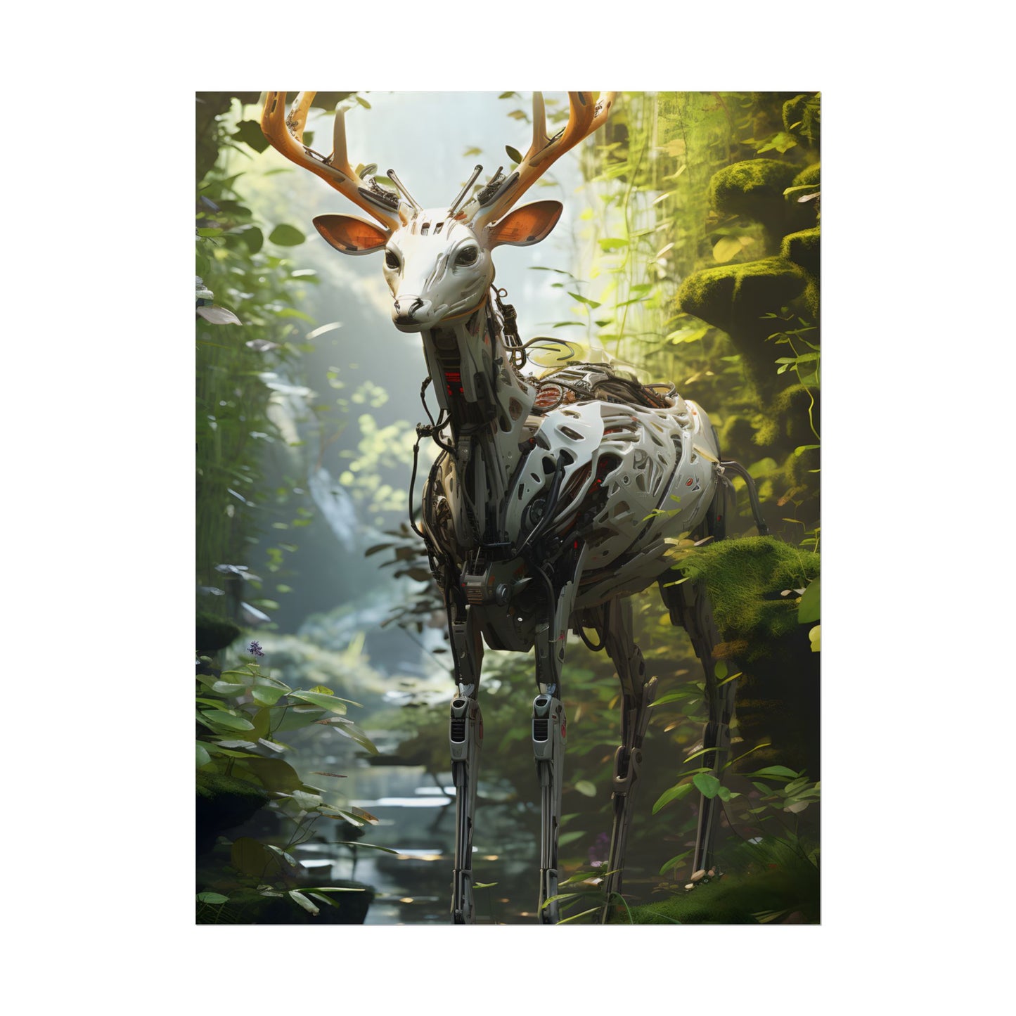 Modern Outdoor Robotic Wildlife Sanctuary: A Unique Artwork of Innovative Design - Poster